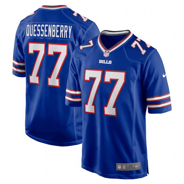 mens nike david quessenberry royal buffalo bills game player jersey